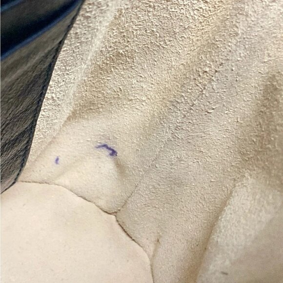 Auth GUCCI GG Marmont Mini Bucket Bag 573817 Black Beige Leather Shoulder Bag - Picture 14 of 15